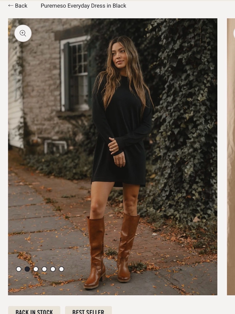 The Normal Brand Puremeso Long Sleeve Tshirt Dress Black XL